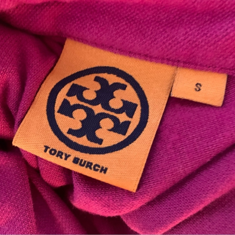 TORY BURSH
'Lidia' Ruffle Polo Shirt, magenta - Picture 6 of 7